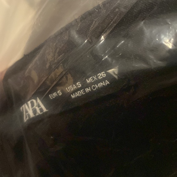 Zara black satin effect dress with back cut out small - Picture 11 of 12